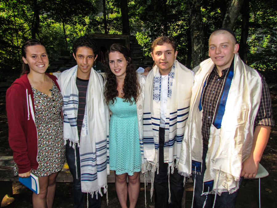 Campers and staff outdoors at Camp Tel Yehudah